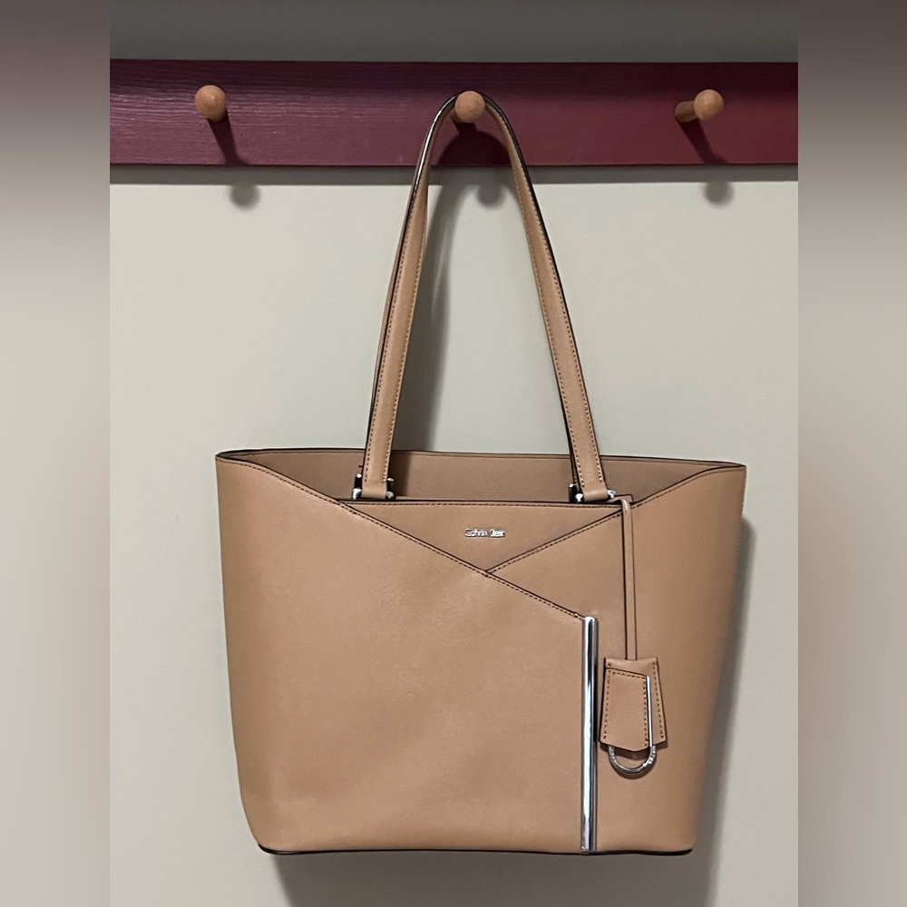 Calvin Klein large leather tote